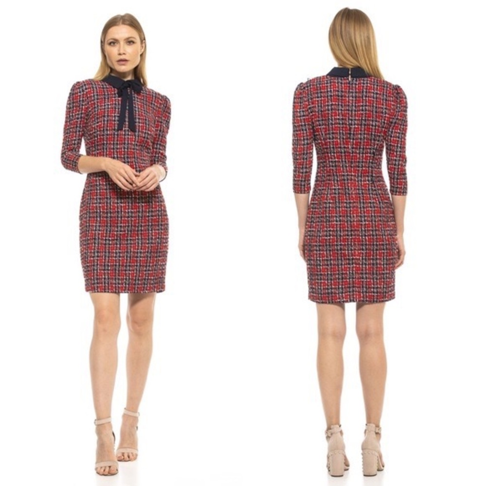 Alexia Admor Tweed Dress with Collar